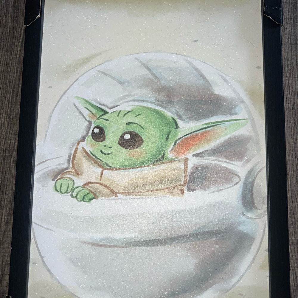 Disney baby Grogu Art Print STAR WARS